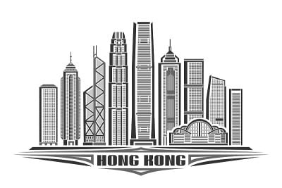 矢量插图的香港