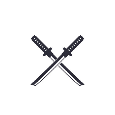 武士刀矢量图标