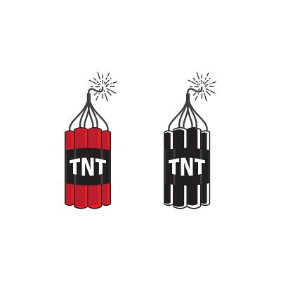 TNT炸弹矢量图标设计
