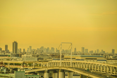 从横滨空中步道可以看到横滨天际线