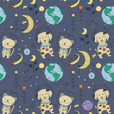 无缝模式与宇宙涂鸦插图