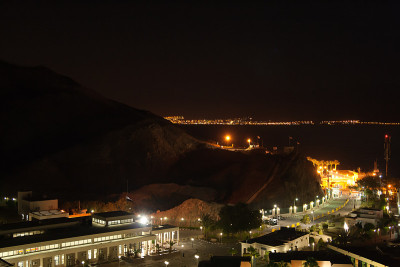 埃及-以色列边境塔巴边境的夜景
