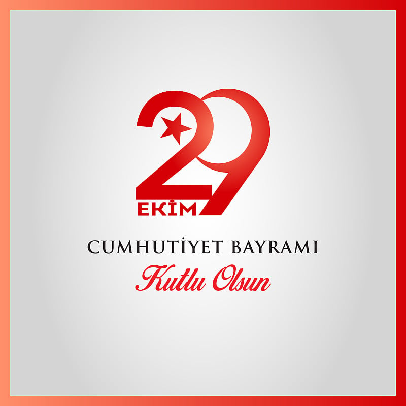 29日土耳其共和国日，Ekim Cumhuriyet Bayrami kutlu olsun。10月