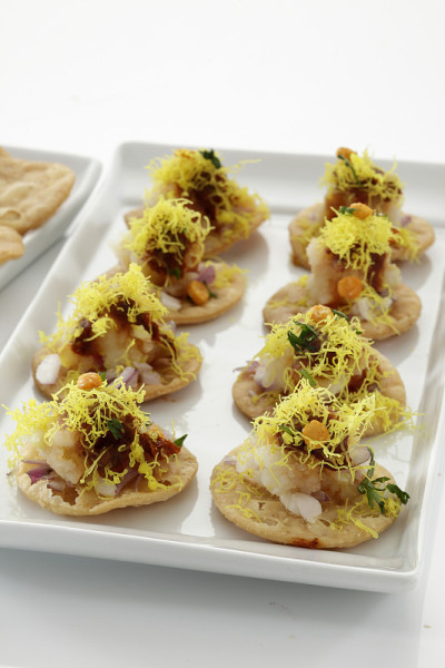 Sevpuri，聊天食物，印度