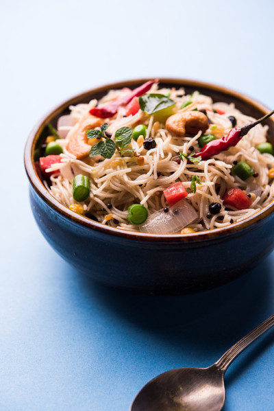 Semiya Upma或Vermicelli upppuma或upppittu是一个受欢迎的早餐菜单