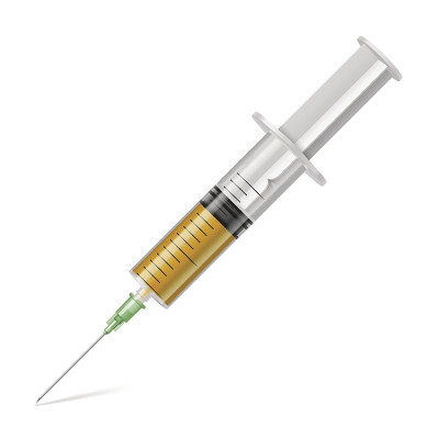 黄色液体注射器