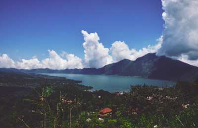 巴图尔山是火山。印尼巴厘岛,。