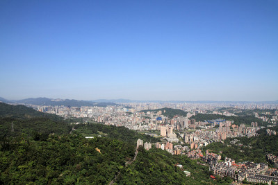 台北城市范围从猫空，台湾