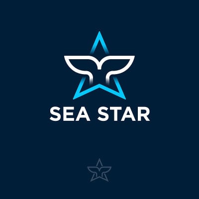 海星的象征。星和鲸尾的象征。