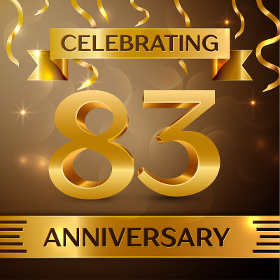 Eighty three Years Anniversary Celebration Design.