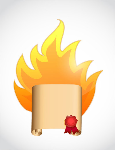 滚动着火了。插图设计