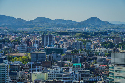 仙台市天际线天气晴朗