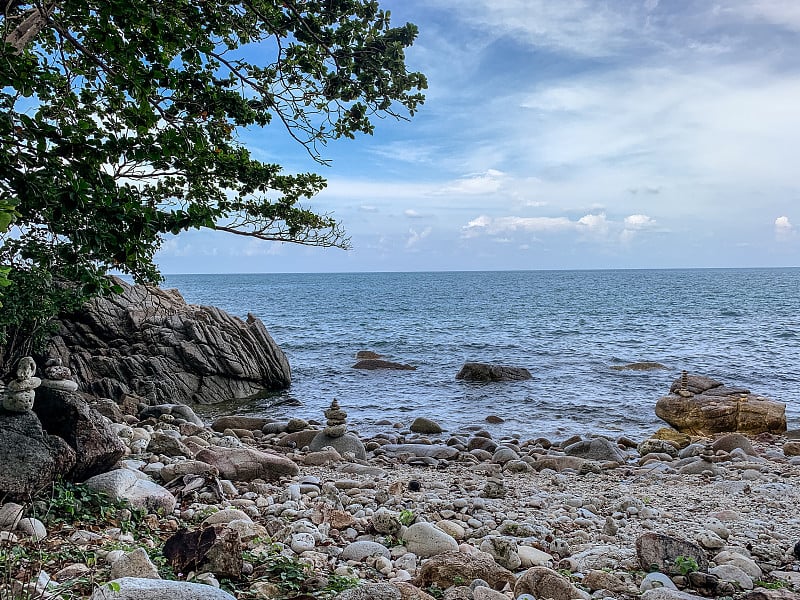 Wild stone beach