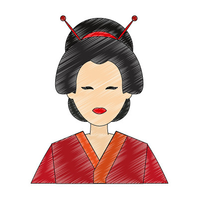 艺妓头像涂鸦