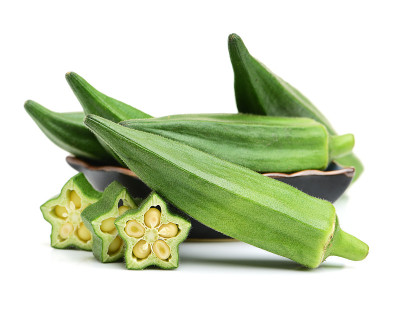 新鲜年轻的秋葵