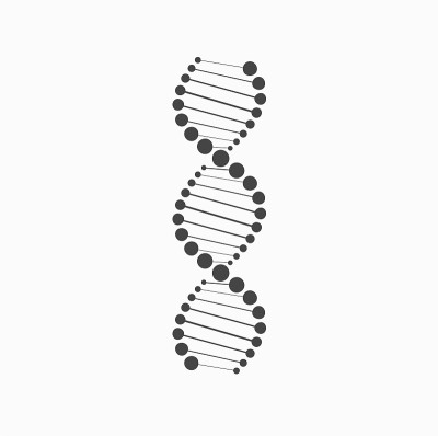 DNA数字化，序列，编码结构发光。科学概念和纳米技术背景。矢量设计。