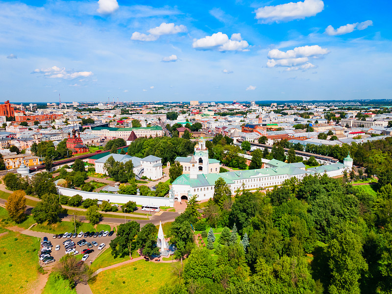 Yaroslavl Kremlin Museum Reserve aerial view