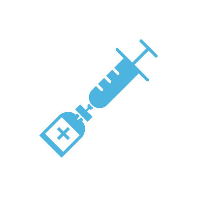 injection syringe flat icon vector logo design tre