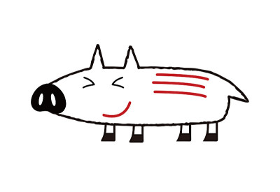 野猪Uribo人物插画