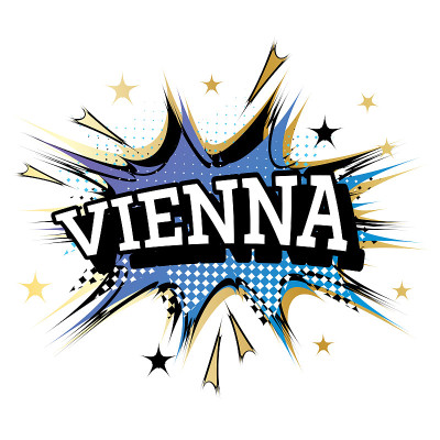 Vienna Comic Text in Pop Art Style.