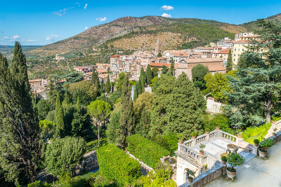 风景优美的Villa d'Este，蒂沃利，拉齐奥，意大利中部。