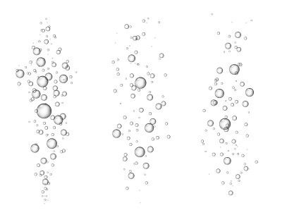 气泡气泡水矢量香槟苏打水气泡水下背景。泡沫泡沫液体透明