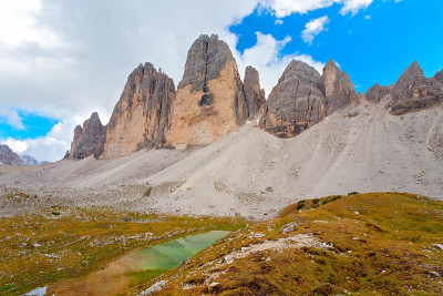 三个Lavaredo顶,Südtirol, Italien