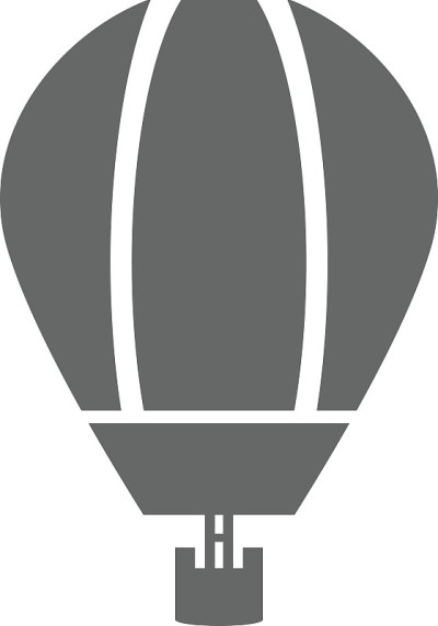 热气球矢量图标插图