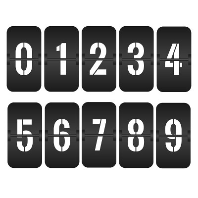 倒数计时。白色背景上的矢量图标。收集机械翻转倒计时数字。计时器,记分板。10每股收益