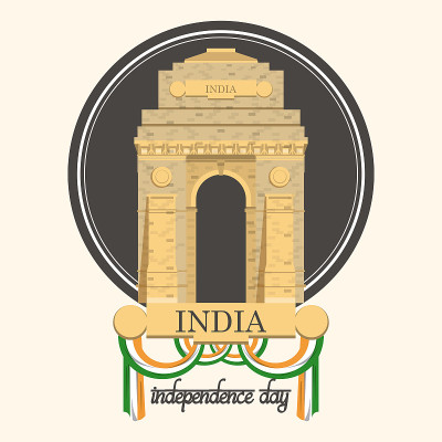 India independence day card colorful