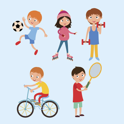 年幼的运动员孤立在白色矢量插图