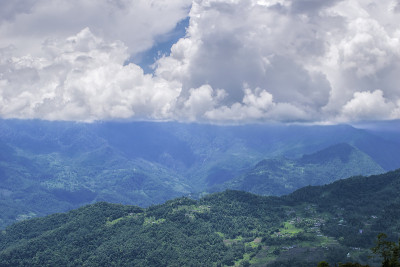 美丽的甘托克山脉，锡金