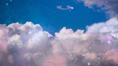 抽象的天空有云和星星
