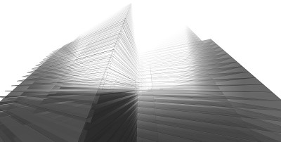 3D插图建筑透视线