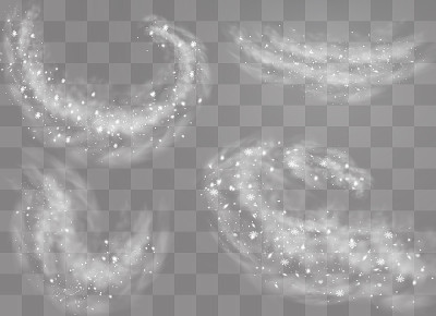 白色梯度冬季雪风与雾。