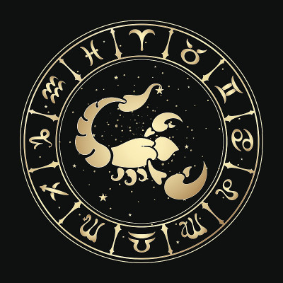 星座天蝎座。矢量图