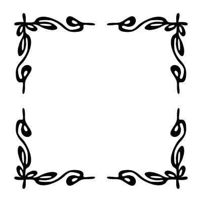 Decorative black and white frame for your design. 