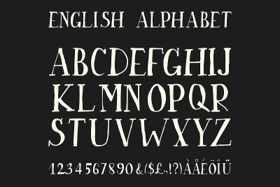 复古字母矢量字体。