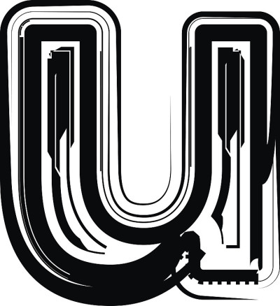 抽象的字母u