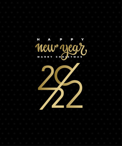圣诞快乐和2022年新年快乐标志设计背景字体风格，卡片。极简时尚的品牌，卡片，横幅，封面。矢量插图孤