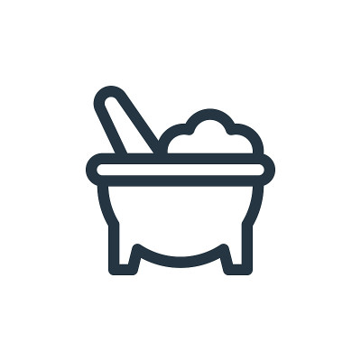 Molcajete矢量图标孤立在白色背景。轮廓，细线molcajete图标，用于网站设计和移动，应用