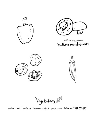 食品菜单插图