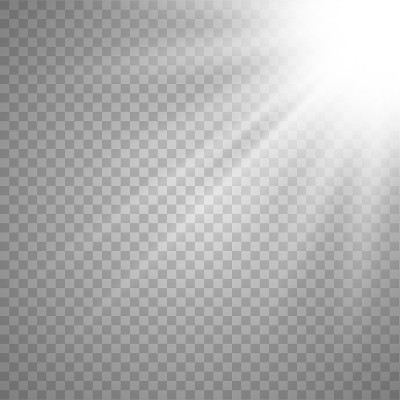 矢量透明阳光特殊镜头光晕光效果。矢量图