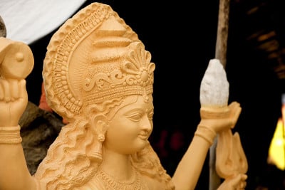 杜尔迦女神的雕塑