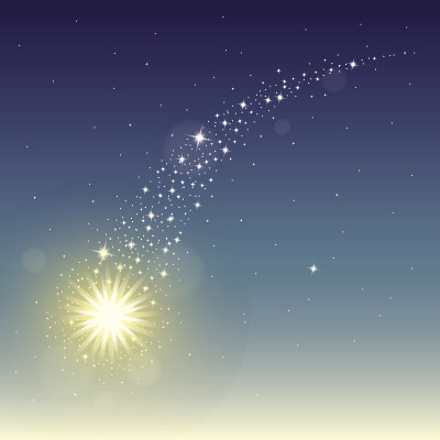 仙女流星。抽象的背景