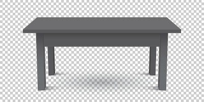 矢量3d表的对象表示。空的黑色顶表在孤立的背景上。
