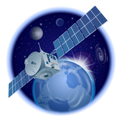 卫星在轨道上