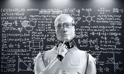 机器学习的概念与机器人和数学公式