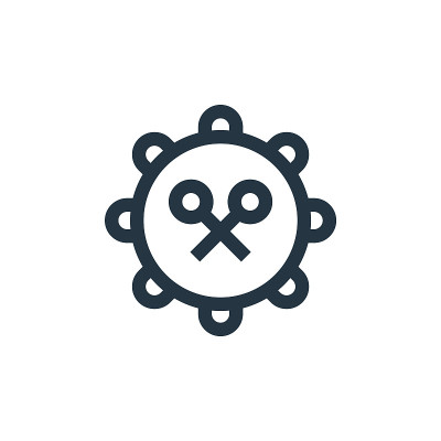 Bedug矢量图标孤立的白色背景。轮廓，细线被挖图标用于网站设计和移动，应用程序开发。细线被挖轮廓图
