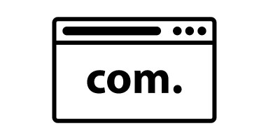 浏览器图标与com标志。网络图标
